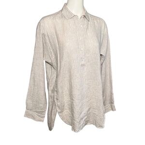 J McLaughlin Fallon Tunic Top Small Linen Popover Relaxed Breathable Minimalist